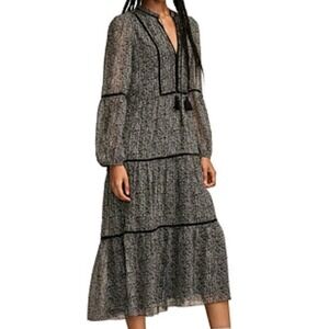 Lucky Brand Black and White Maxi Dress